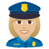 👮🏼‍♀️ woman police officer: medium-light skin tone display on JoyPixels